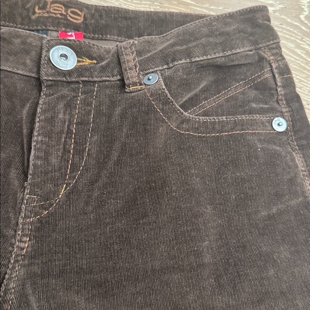 JAG Jeans Brown Corduroy Pants Stretch Classic Fit Size 8 - Picture 5 of 6